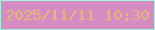 文字の大きさ：1、枠の色：a1f3da、背景の色：d58cc3、文字の色：e3bb73 無料ブログパーツのブログ時計