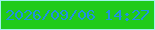 文字の大きさ：3、枠の色：a1f4eb、背景の色：20cb1a、文字の色：1f92e0 無料ブログパーツのブログ時計