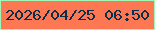 文字の大きさ：3、枠の色：a1f6b7、背景の色：fc7752、文字の色：0a2f4c 無料ブログパーツのブログ時計