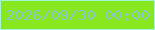文字の大きさ：2、枠の色：a1f6d6、背景の色：88e71f、文字の色：84c8c5 無料ブログパーツのブログ時計