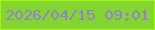 文字の大きさ：3、枠の色：a1f908、背景の色：84d532、文字の色：9380cf 無料ブログパーツのブログ時計