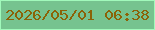 文字の大きさ：3、枠の色：a1f9bb、背景の色：76c38f、文字の色：8b6207 無料ブログパーツのブログ時計