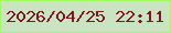 文字の大きさ：3、枠の色：a1fa5b、背景の色：cae4c2、文字の色：7d1726 無料ブログパーツのブログ時計