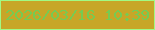 文字の大きさ：3、枠の色：a1fa84、背景の色：c7a628、文字の色：76cb52 無料ブログパーツのブログ時計
