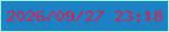 文字の大きさ：3、枠の色：a1fadf、背景の色：1c82c3、文字の色：d12254 無料ブログパーツのブログ時計