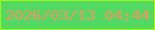 文字の大きさ：2、枠の色：a1fb06、背景の色：50da64、文字の色：f3945d 無料ブログパーツのブログ時計