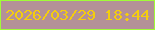 文字の大きさ：5、枠の色：a1fb37、背景の色：b49197、文字の色：f4cd0e 無料ブログパーツのブログ時計