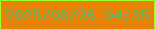 文字の大きさ：5、枠の色：a1fe28、背景の色：e78407、文字の色：61b766 無料ブログパーツのブログ時計