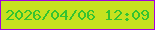 文字の大きさ：3、枠の色：a201e0、背景の色：c6e220、文字の色：35c330 無料ブログパーツのブログ時計