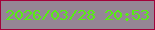 文字の大きさ：2、枠の色：a2033a、背景の色：958695、文字の色：57ef12 無料ブログパーツのブログ時計