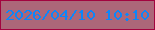 文字の大きさ：5、枠の色：a2043f、背景の色：ac6779、文字の色：0c86fa 無料ブログパーツのブログ時計