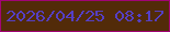 文字の大きさ：4、枠の色：a20475、背景の色：522b09、文字の色：553fc4 無料ブログパーツのブログ時計