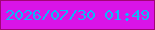 文字の大きさ：2、枠の色：a20477、背景の色：d914e8、文字の色：0cb9f7 無料ブログパーツのブログ時計