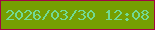 文字の大きさ：4、枠の色：a20545、背景の色：759f02、文字の色：72d994 無料ブログパーツのブログ時計