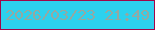 文字の大きさ：4、枠の色：a20648、背景の色：2dd1ee、文字の色：94a8a2 無料ブログパーツのブログ時計