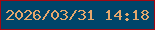 文字の大きさ：4、枠の色：a20812、背景の色：00456a、文字の色：e5a76d 無料ブログパーツのブログ時計