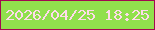 文字の大きさ：3、枠の色：a20950、背景の色：91e04d、文字の色：ffdbea 無料ブログパーツのブログ時計