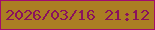 文字の大きさ：4、枠の色：a20b6f、背景の色：ab7e23、文字の色：8a125d 無料ブログパーツのブログ時計