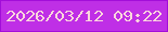 文字の大きさ：2、枠の色：a20ed9、背景の色：bf2fe6、文字の色：fad6dc 無料ブログパーツのブログ時計