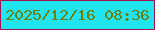 文字の大きさ：4、枠の色：a20f53、背景の色：21e5ee、文字の色：6d7f11 無料ブログパーツのブログ時計