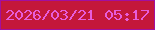 文字の大きさ：2、枠の色：a20f9f、背景の色：c4173a、文字の色：e75dda 無料ブログパーツのブログ時計