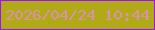 文字の大きさ：4、枠の色：a20ffc、背景の色：b0aa16、文字の色：dc90af 無料ブログパーツのブログ時計