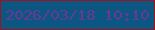 文字の大きさ：3、枠の色：a2121c、背景の色：0c5782、文字の色：693796 無料ブログパーツのブログ時計