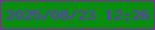 文字の大きさ：5、枠の色：a214c3、背景の色：068f0c、文字の色：7827de 無料ブログパーツのブログ時計