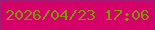 文字の大きさ：3、枠の色：a21b74、背景の色：d50068、文字の色：85920e 無料ブログパーツのブログ時計