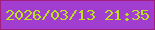文字の大きさ：2、枠の色：a21e7d、背景の色：a13dcf、文字の色：bce01d 無料ブログパーツのブログ時計