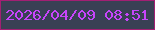 文字の大きさ：1、枠の色：a21f73、背景の色：394054、文字の色：c845fb 無料ブログパーツのブログ時計