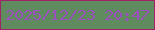 文字の大きさ：5、枠の色：a2226a、背景の色：5f8b5e、文字の色：9950bd 無料ブログパーツのブログ時計