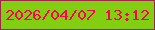 文字の大きさ：1、枠の色：a2234b、背景の色：82ce11、文字の色：ff014f 無料ブログパーツのブログ時計