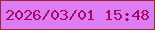 文字の大きさ：1、枠の色：a2262d、背景の色：dc7df3、文字の色：a70962 無料ブログパーツのブログ時計