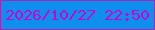 文字の大きさ：3、枠の色：a228b6、背景の色：0e8fee、文字の色：cb03d1 無料ブログパーツのブログ時計