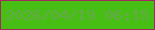 文字の大きさ：5、枠の色：a2295f、背景の色：46be14、文字の色：68a750 無料ブログパーツのブログ時計