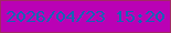 文字の大きさ：5、枠の色：a22965、背景の色：ba01b5、文字の色：1465b5 無料ブログパーツのブログ時計