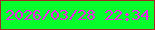 文字の大きさ：4、枠の色：a22a26、背景の色：05fe2c、文字の色：f024ee 無料ブログパーツのブログ時計