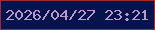 文字の大きさ：2、枠の色：a22a31、背景の色：07134c、文字の色：be97cd 無料ブログパーツのブログ時計