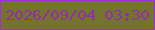 文字の大きさ：3、枠の色：a22bdf、背景の色：747330、文字の色：902fa3 無料ブログパーツのブログ時計
