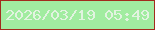 文字の大きさ：4、枠の色：a22c1d、背景の色：a1eca0、文字の色：e2f3e0 無料ブログパーツのブログ時計