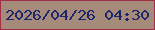 文字の大きさ：2、枠の色：a22d48、背景の色：a68b7b、文字の色：1c266d 無料ブログパーツのブログ時計