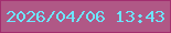 文字の大きさ：2、枠の色：a22e6f、背景の色：b05886、文字の色：6ce6ff 無料ブログパーツのブログ時計