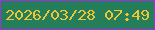 文字の大きさ：3、枠の色：a22fdd、背景の色：237e59、文字の色：efc533 無料ブログパーツのブログ時計