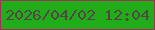 文字の大きさ：1、枠の色：a2305b、背景の色：21ad1a、文字の色：524745 無料ブログパーツのブログ時計