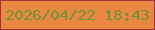 文字の大きさ：2、枠の色：a2313a、背景の色：ea8741、文字の色：6f9436 無料ブログパーツのブログ時計