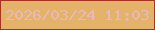 文字の大きさ：1、枠の色：a2361f、背景の色：e5b269、文字の色：e7b9b9 無料ブログパーツのブログ時計