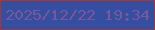文字の大きさ：2、枠の色：a23839、背景の色：364ea0、文字の色：78579a 無料ブログパーツのブログ時計