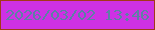 文字の大きさ：1、枠の色：a23919、背景の色：ce31e4、文字の色：5d80a5 無料ブログパーツのブログ時計