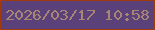 文字の大きさ：5、枠の色：a23a0f、背景の色：5b417a、文字の色：a98673 無料ブログパーツのブログ時計